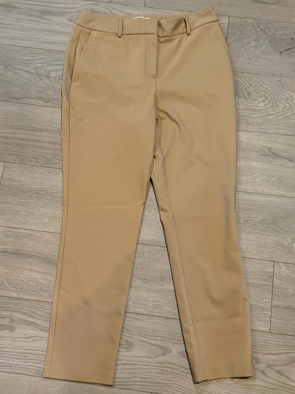 Rachel Zoe Straight-Leg Tailored Pants in Tan, sz 8